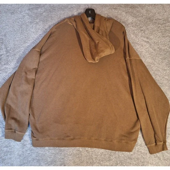 No Boundaries NoBo Oversized Hoodie Mocha Brown Fleece Lined 2XL Max Mole NWT - Picture 3 of 12